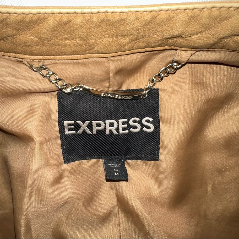 Express Leather Jacket Tan - Picture 11 of 11